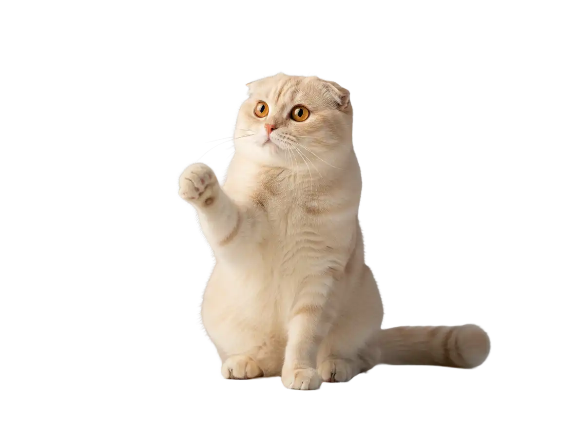 Gatito con preguntas